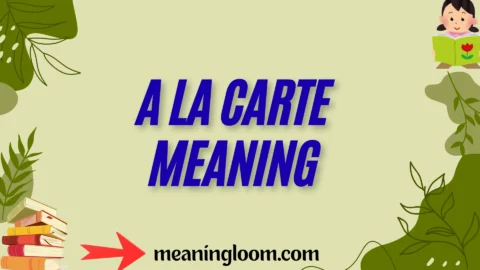 a la carte meaning